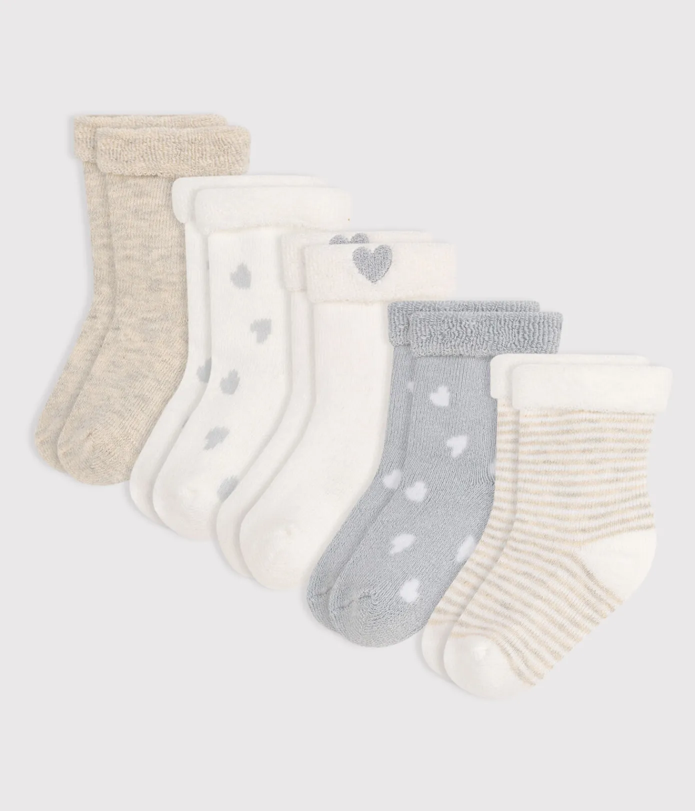 Petit Bateau Socken, Schühchen|Newborn*Newborn-Sockenset aus einfarbiger Baumwolle variante 1