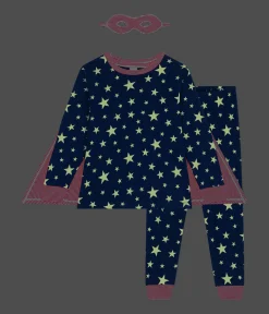 Petit Bateau Schlafanzüge, Pyjamas|Schlafanzüge, Nachthemden*Phosphoreszierender Maskerade-Pyjama aus Baumwolle für kleine Mädchen/kleine Jungen INCOGNITO/ MULTICO