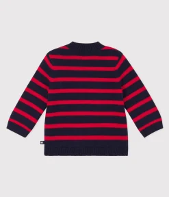 Petit Bateau Pullover, Cardigans*Pullover aus Wolle und Baumwollmischung mit Matrosenmuster SMOKING/ ROT