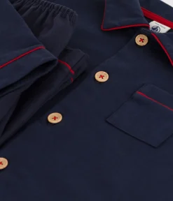 Petit Bateau Schlafanzüge, Pyjamas*Pyjama aus Jersey für kleine Jungen blau SMOKING