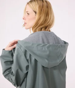 Petit Bateau Herren|Jacken, Mäntel*Regenjacke aus recyceltem Material und Bio-Baumwolle grün THUYA