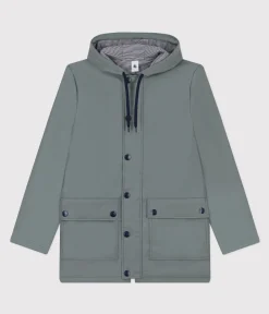 Petit Bateau Herren|Jacken, Mäntel*Regenjacke aus recyceltem Material und Bio-Baumwolle grün THUYA