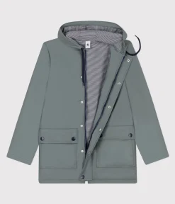 Petit Bateau Herren|Jacken, Mäntel*Regenjacke aus recyceltem Material und Bio-Baumwolle grün THUYA