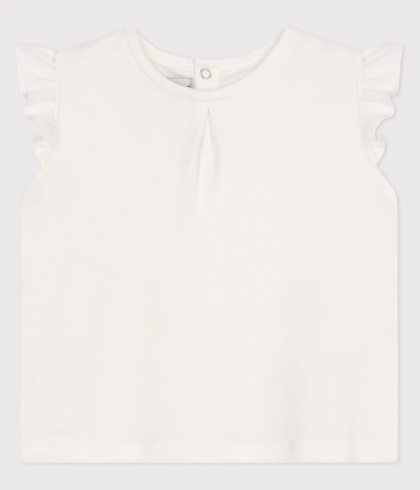Petit Bateau T-Shirts, Oberteile*Ärmellose Baby-Bluse aus Baumwolle weiss MARSHMALLOW