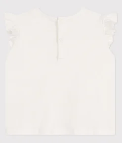 Petit Bateau T-Shirts, Oberteile*Ärmellose Baby-Bluse aus Baumwolle weiss MARSHMALLOW