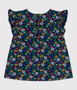 Petit Bateau T-Shirts, Oberteile*Ärmellose Baby-Bluse aus Jersey blau MEDIEVAL/weiss MULTICO