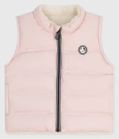 Petit Bateau Jacken, Anoraks*Ärmellose Baby-Weste zum Wenden rosa JOLI/ MILK