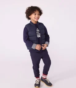 Petit Bateau Mäntel, Jacken, Regenjacken*Ärmellose Kinder-Winterjacke zum Wenden in zwei Farben blau SMOKING/gelb JAUNE