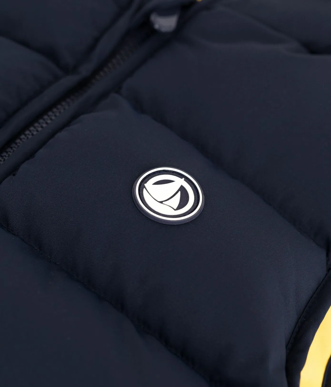 Petit Bateau Mäntel, Jacken, Regenjacken*Ärmellose Kinder-Winterjacke zum Wenden in zwei Farben blau SMOKING/gelb JAUNE