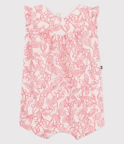 Petit Bateau Sets, Overalls & Latzhosen*Ärmelloser Baby-Kurzoverall aus Baumwolle mit rosa Kirschen rosa FLEUR/ SPI