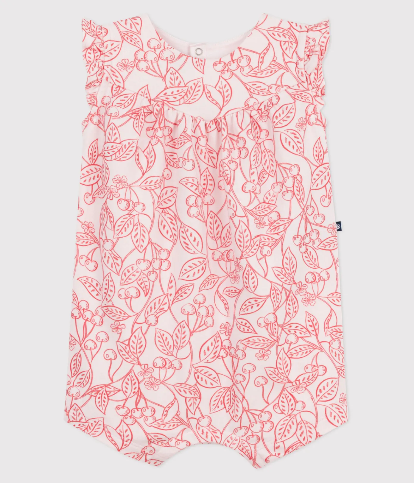 Petit Bateau Sets, Overalls & Latzhosen*Ärmelloser Baby-Kurzoverall aus Baumwolle mit rosa Kirschen rosa FLEUR/ SPI