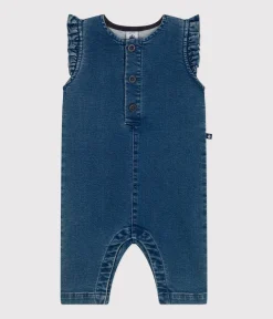 Petit Bateau Sets, Overalls & Latzhosen*Ärmelloser Baby-Overall aus Denim blau BLEU DELAVE