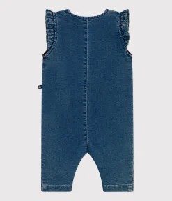 Petit Bateau Sets, Overalls & Latzhosen*Ärmelloser Baby-Overall aus Denim blau BLEU DELAVE