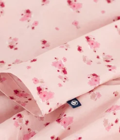 Petit Bateau Kleider*Ärmelloses Baby-Kleid aus Baumwolle mit dazu passendem Bloomer rosa JOLI/weiss MULTICO