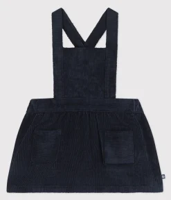 Petit Bateau Kleider*Ärmelloses Babykleid aus Cord blau SMOKING