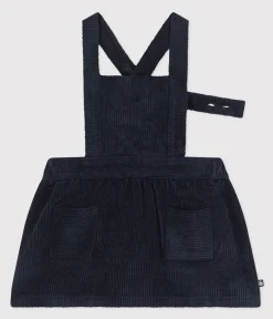 Petit Bateau Kleider*Ärmelloses Babykleid aus Cord blau SMOKING