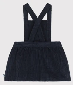 Petit Bateau Kleider*Ärmelloses Babykleid aus Cord blau SMOKING