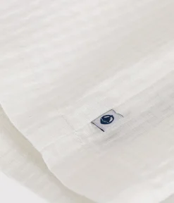 Petit Bateau Kleider, Röcke|Kleider*Ärmelloses Baby-Kleid aus gemusterter Baumwolle weiss MARSHMALLOW
