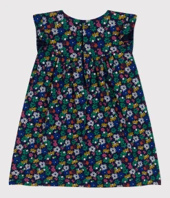 Petit Bateau Kleider*Ärmelloses Babykleid aus leichtem Jersey blau MEDIEVAL/weiss MULTICO