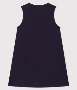 Petit Bateau Kleider, Röcke*Ärmelloses Kinderkleid aus Baumwolle für Mädchen blau SMOKING