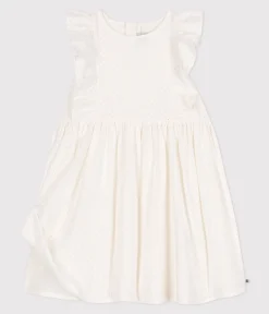 Petit Bateau Kleider, Röcke*Ärmelloses Kinder-Kleid aus Baumwolle weiss MARSHMALLOW