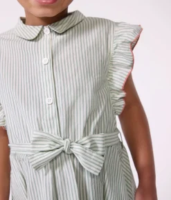 Petit Bateau Kleider, Röcke*Ärmelloses Kinder-Kleid aus Baumwolle mit Streifen PAUL/ ECUME
