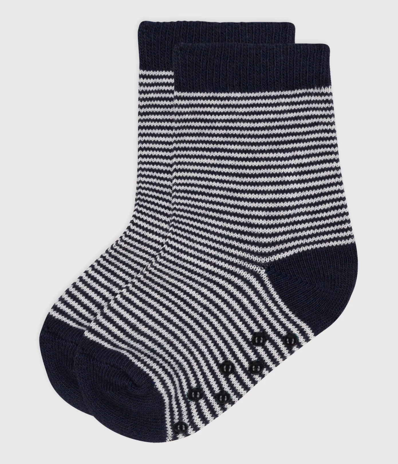 Petit Bateau Socken, Schühchen*Rutschfeste Babysocken aus Baumwolle blau SMOKING/weiss MARSHMALLOW