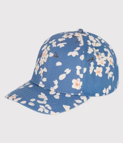 Petit Bateau Accessoires, Mützen, Caps*Schirmmütze aus Popeline mit Blumenmuster Kinder/Mädchen blau BEACH/ MULTICO