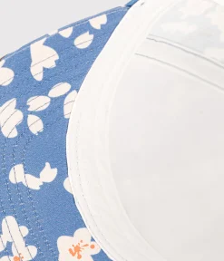 Petit Bateau Accessoires, Mützen, Caps*Schirmmütze aus Popeline mit Blumenmuster Kinder/Mädchen blau BEACH/ MULTICO