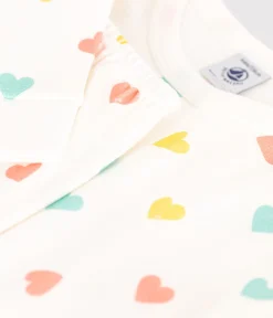 Petit Bateau Schlafanzüge, Pyjamas|Schlafanzüge, Nachthemden*Sehr taillierter Kinderpyjama aus bedruckter Baumwolle weiss MARSHMALLOW/weiss MULTICO
