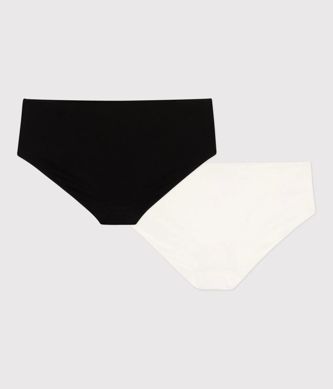 Petit Bateau Bhs, Slips, Bodys*Set aus 2 einfarbigen Damen-Shortys aus Baumwolle und Elastan variante 1