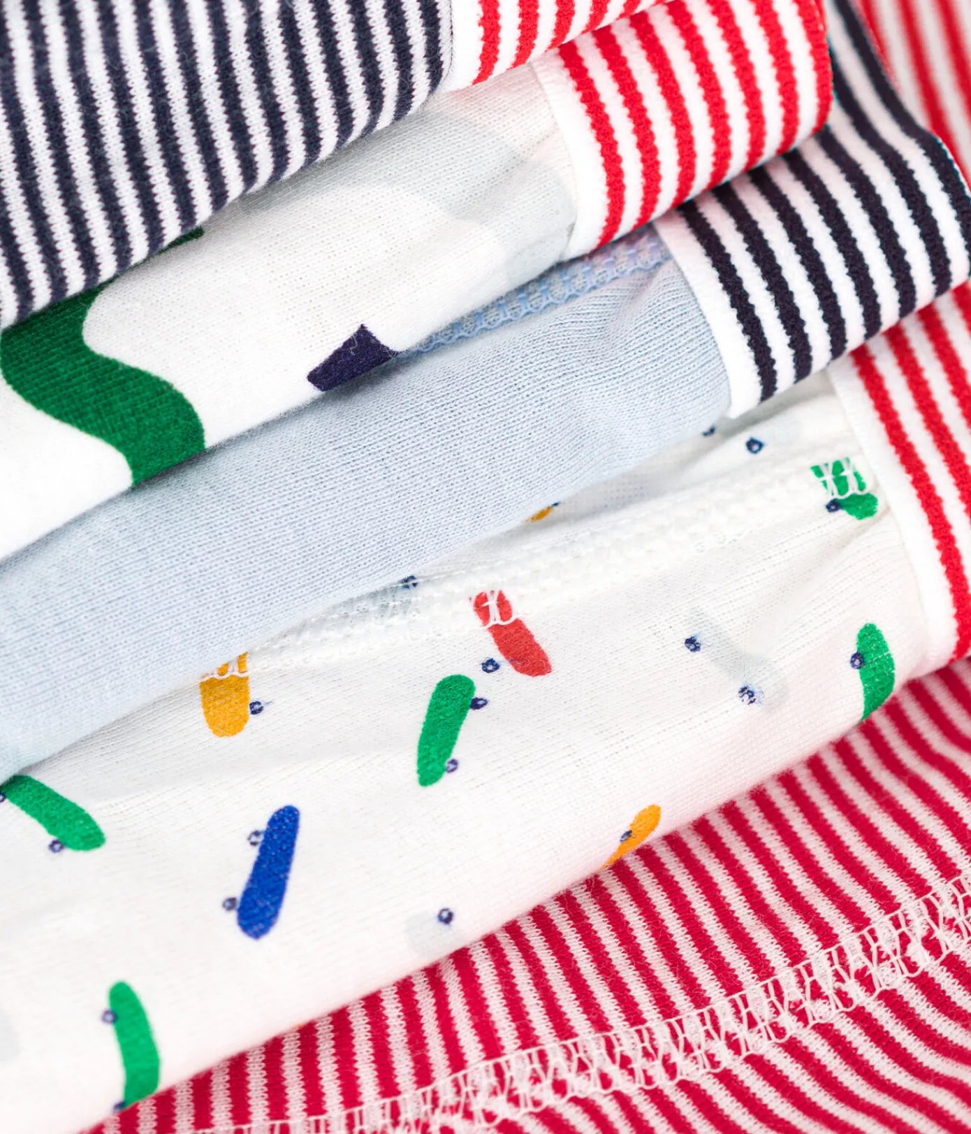Petit Bateau Unterhosen, Boxershorts*Set aus 5 Kinder-Boxershorts mit Skateboard-Motiv, aus Baumwolle variante 1