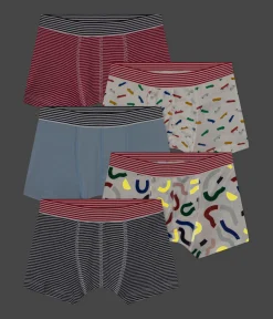 Petit Bateau Unterhosen, Boxershorts*Set aus 5 Kinder-Boxershorts mit Skateboard-Motiv, aus Baumwolle variante 1