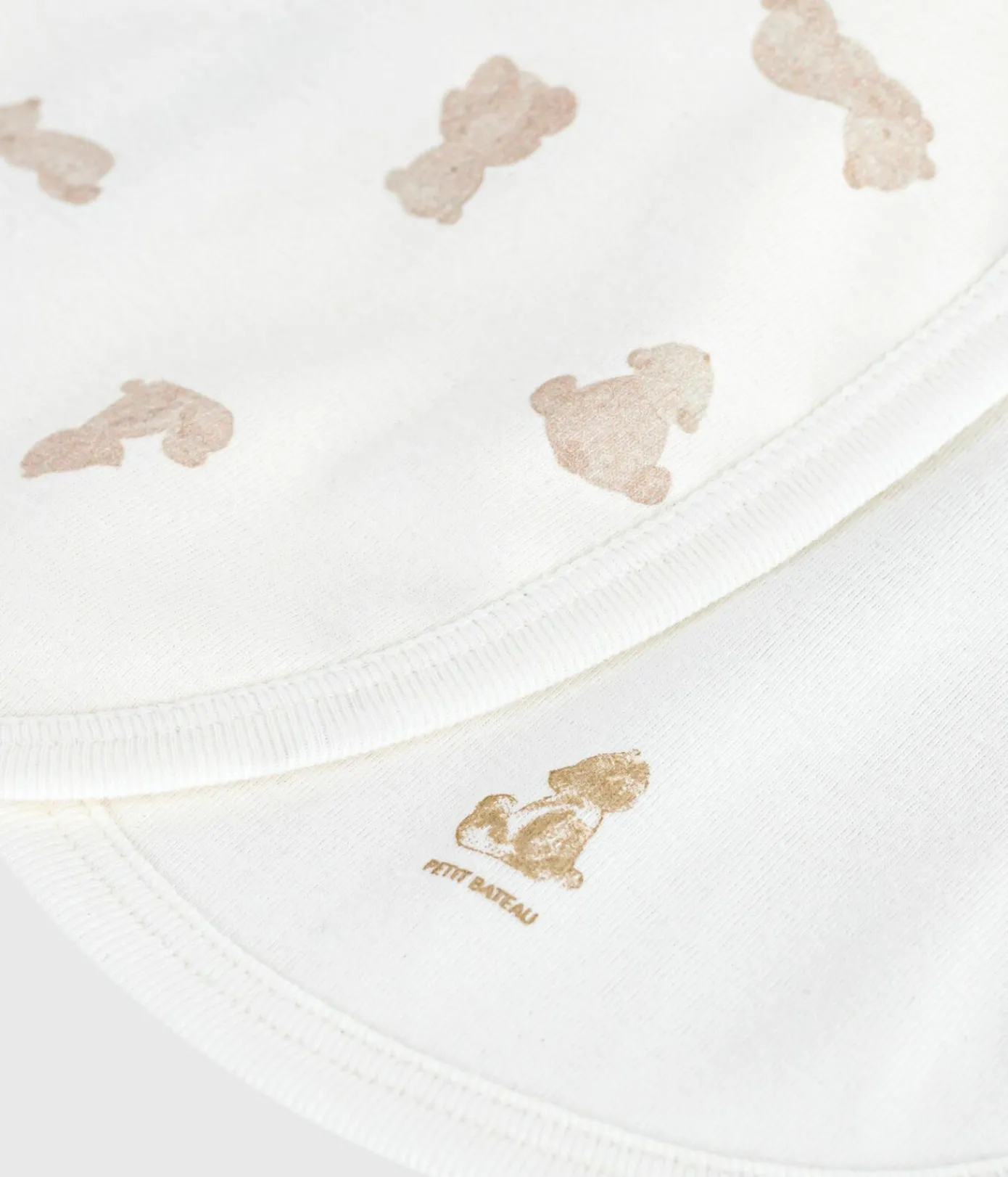 Petit Bateau Lätzchen|Newborn*Set Baby-Lätzchen aus Baumwolle mit Bärmotiv variante 1