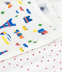 Petit Bateau Unterhemden, Tanktops|T-Shirts, Tops, Oberteile*Set Kinder Spaghetti-Tops aus Baumwolle mit Paris-Motiv variante 1