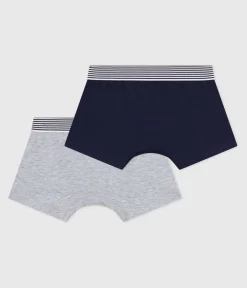 Petit Bateau Unterhosen, Boxershorts*Set Kinder-Boxershorts aus einfarbiger Baumwolle mit Elastan variante 1