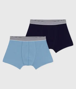 Petit Bateau Herren|Unterhosen, Boxershorts*Set Kinder-Boxershorts aus einfarbiger Baumwolle mit Elastan variante 1
