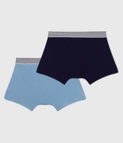 Petit Bateau Herren|Unterhosen, Boxershorts*Set Kinder-Boxershorts aus einfarbiger Baumwolle mit Elastan variante 1