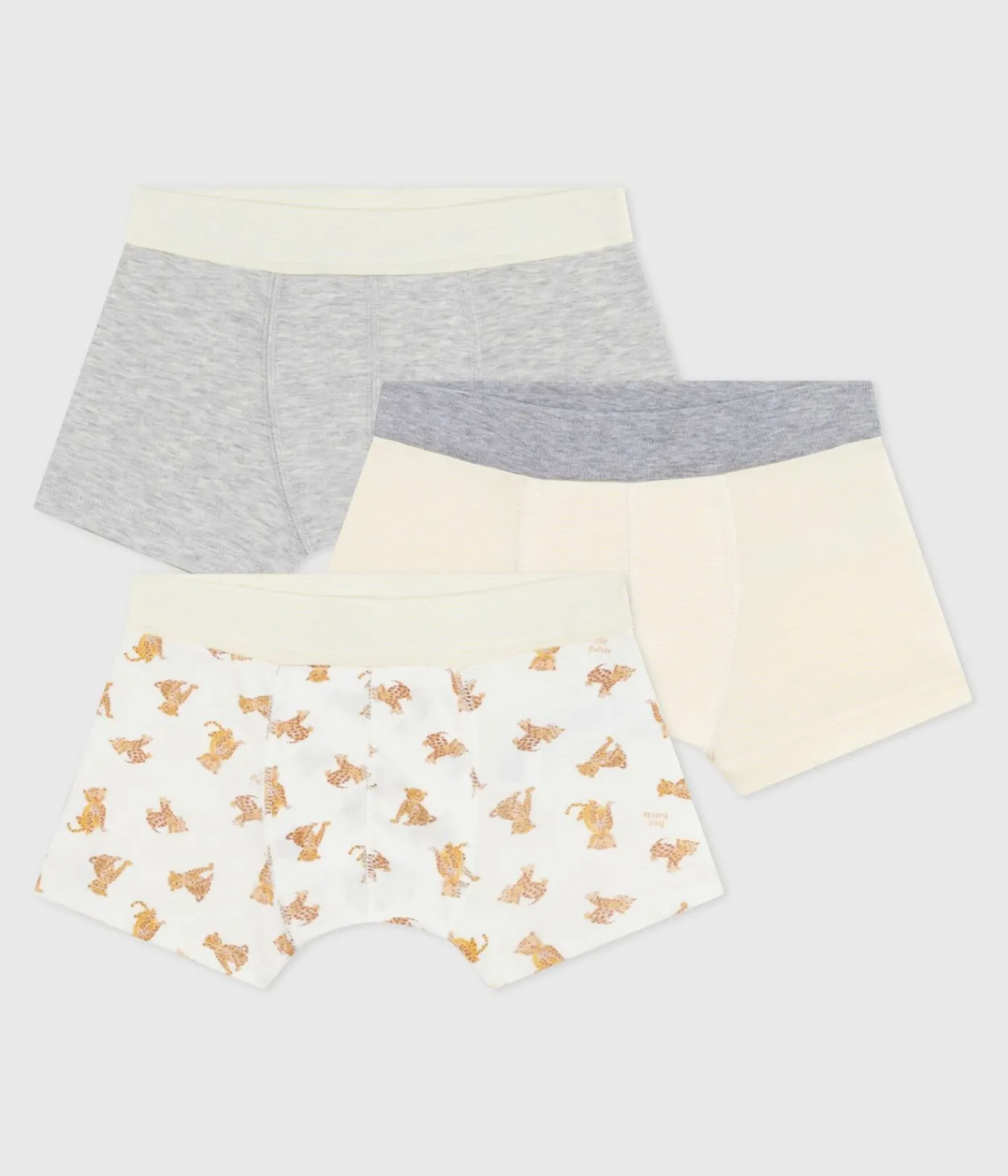 Petit Bateau Unterhosen, Boxershorts*Set Kinder-Boxershorts aus Baumwolle mit überzogenem Bund und Leoparden-Motiv variante 1