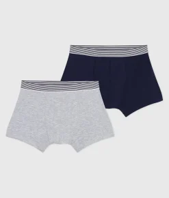 Petit Bateau Herren|Unterhosen, Boxershorts*Set Kinder-Boxershorts aus einfarbiger Baumwolle mit Elastan variante 1