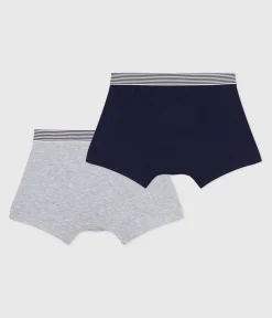 Petit Bateau Herren|Unterhosen, Boxershorts*Set Kinder-Boxershorts aus einfarbiger Baumwolle mit Elastan variante 1