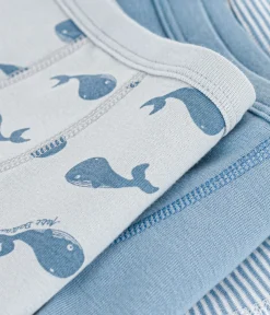 Petit Bateau Unterhosen, Boxershorts*Set Kinder-Boxershorts mit überzogenem Bund aus Baumwolle mit Walmotiv variante 1