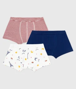Petit Bateau Unterhosen, Boxershorts*Set Kinder-Boxershorts mit überzogenem Bund aus Baumwolle mit Paris-Motiv variante 1
