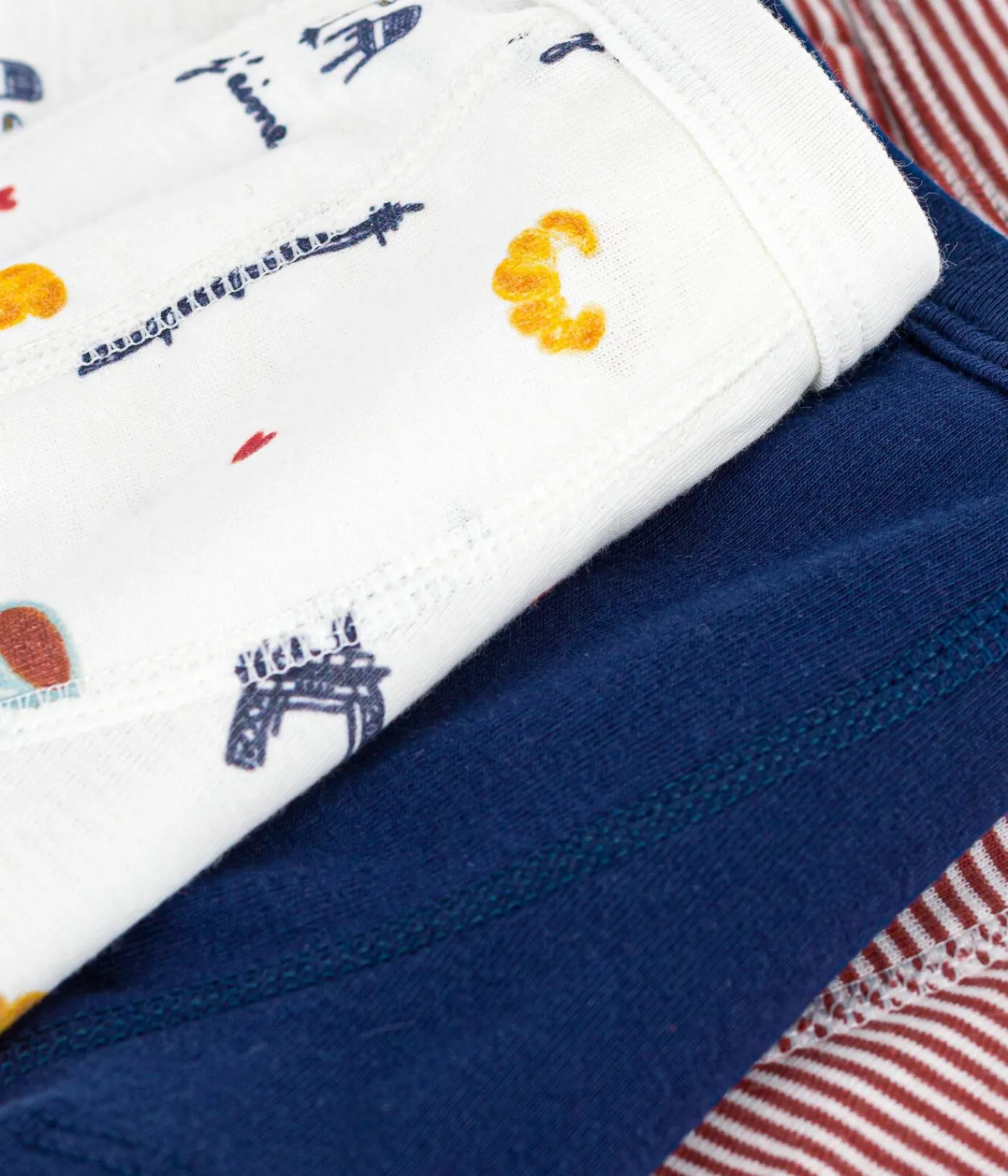 Petit Bateau Unterhosen, Boxershorts*Set Kinder-Boxershorts mit überzogenem Bund aus Baumwolle mit Paris-Motiv variante 1