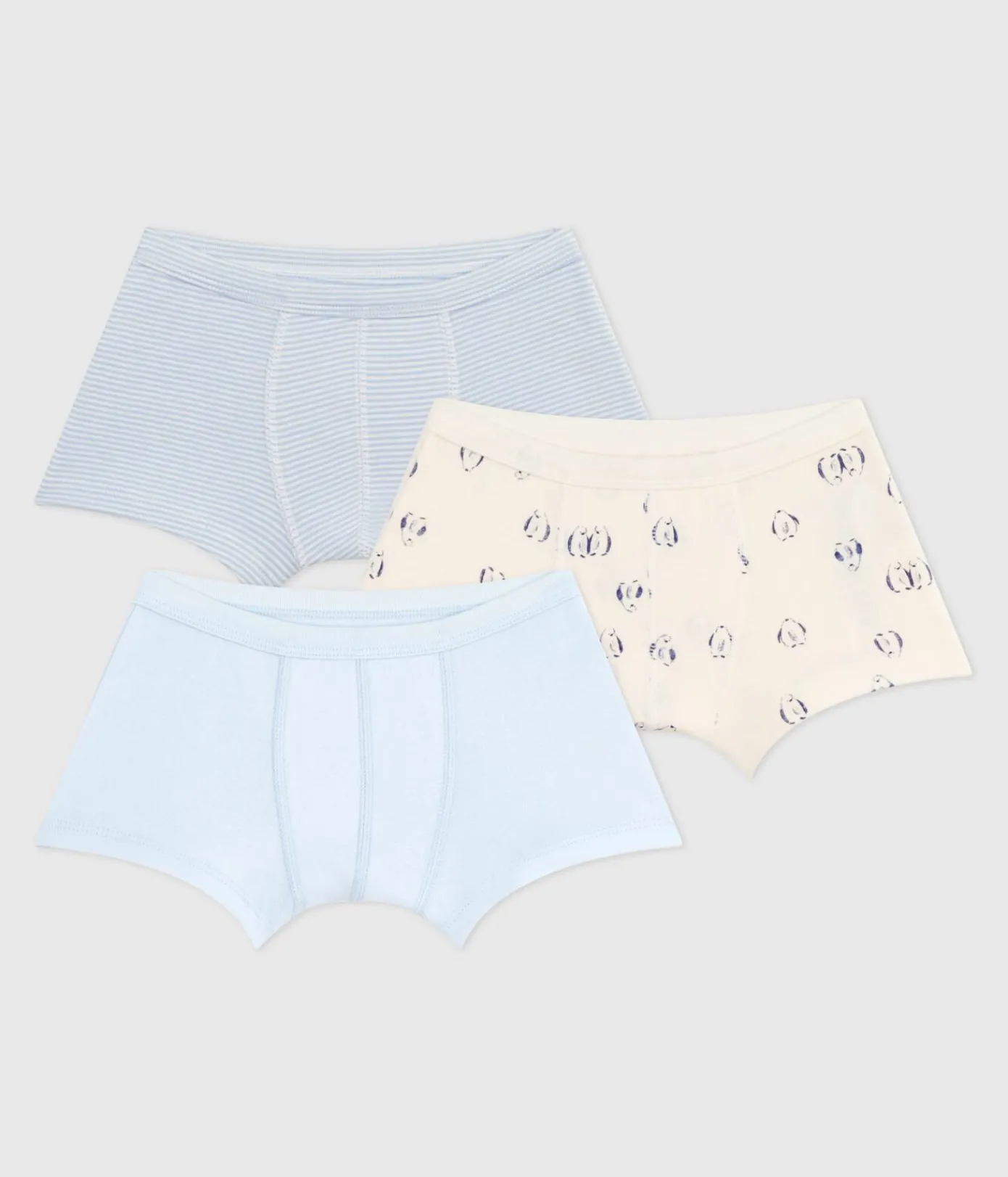 Petit Bateau Unterhosen, Boxershorts*Set Kinder-Boxershorts mit überzogenem Bund aus bedruckter Baumwolle variante 1