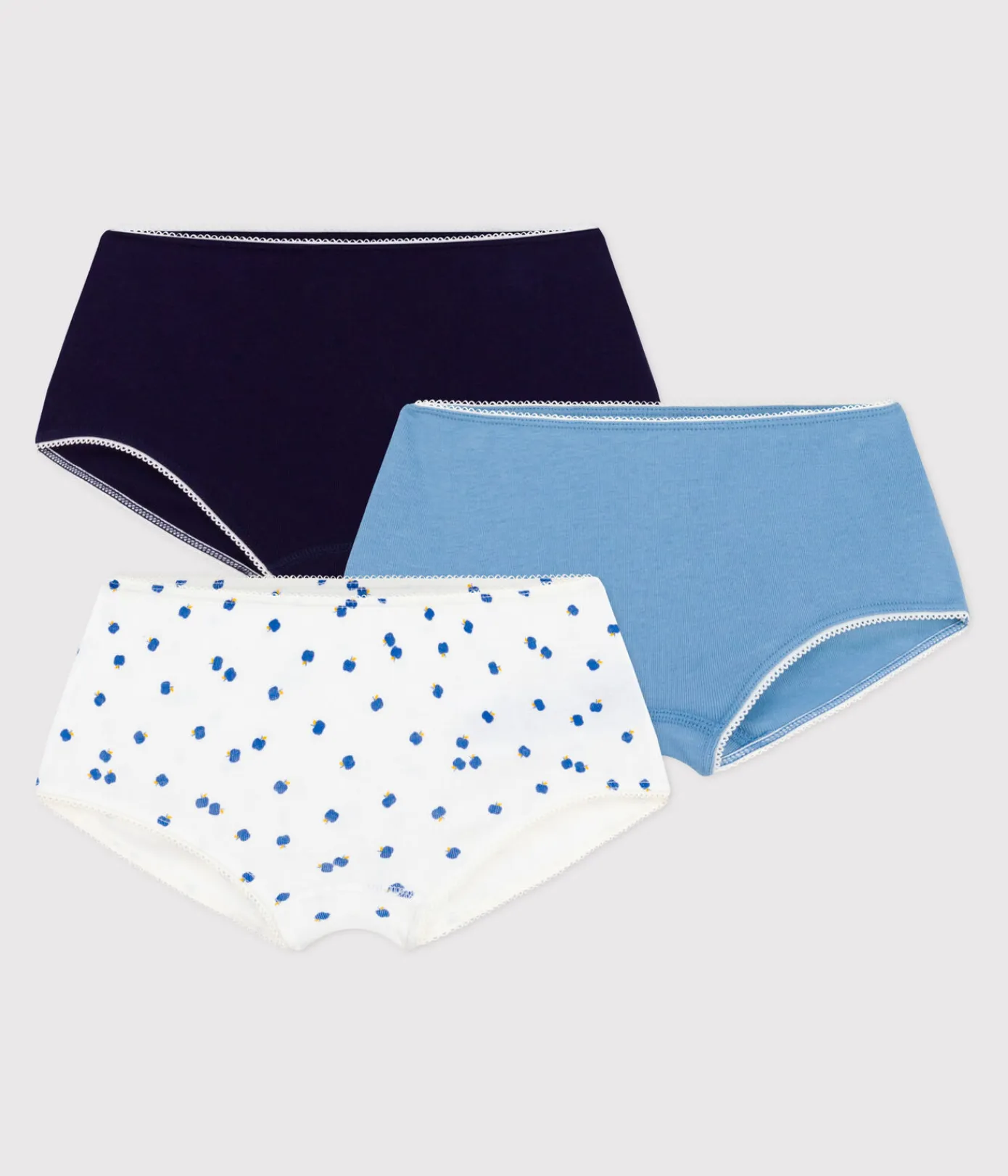 Petit Bateau Unterhosen, Shortys*Set Kinder-Shortys aus Baumwolle mit Apfelmotiv variante 1
