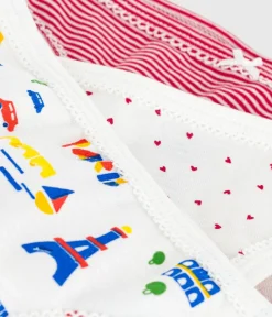 Petit Bateau Unterhosen, Shortys*Set Kinder-Slips aus Baumwolle mit Paris-Motiv variante 1