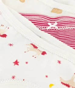 Petit Bateau Unterhosen, Shortys*Set Kinder-Slips High Waist aus bedruckter Baumwolle variante 1