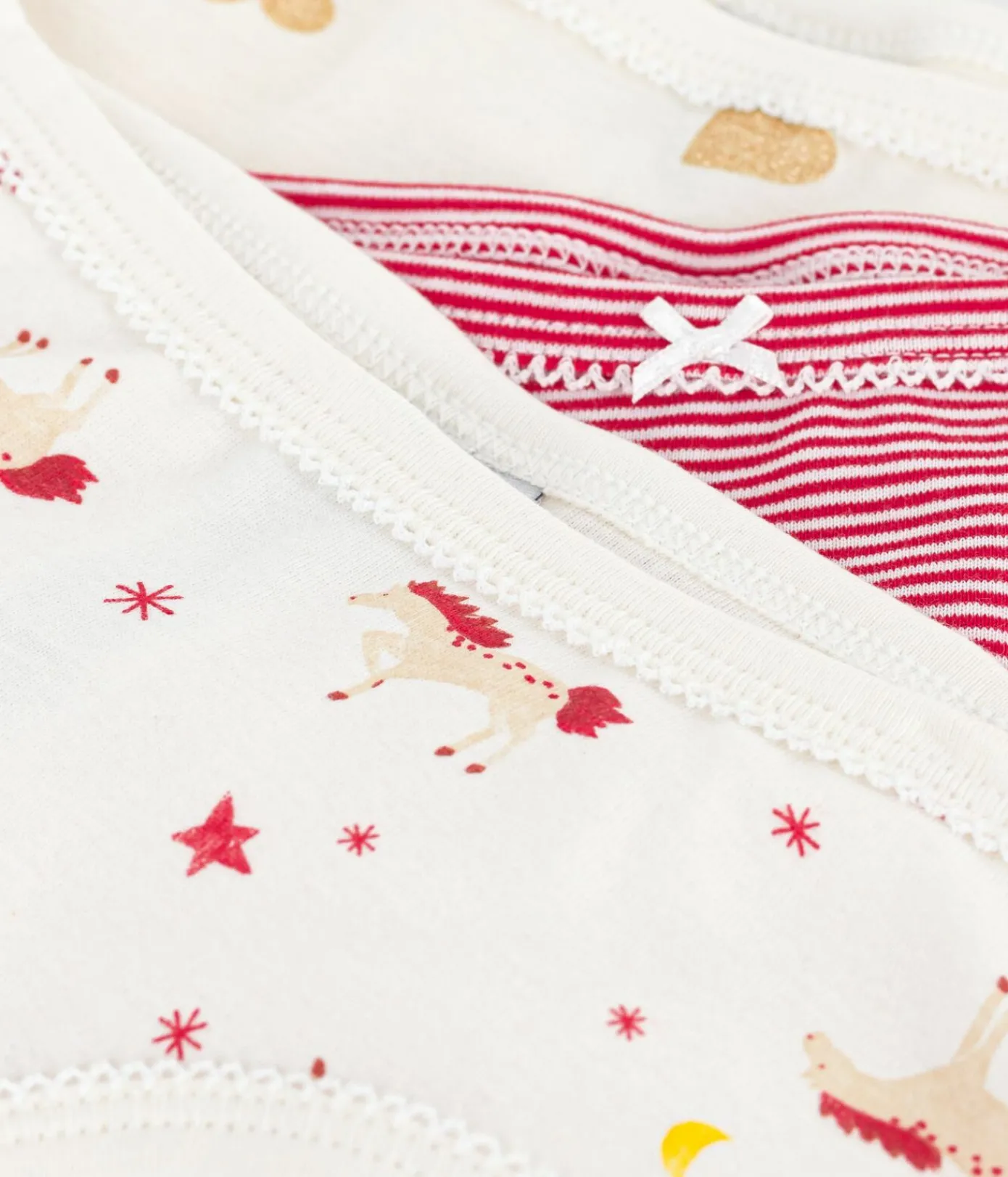 Petit Bateau Unterhosen, Shortys*Set Kinder-Slips High Waist aus bedruckter Baumwolle variante 1