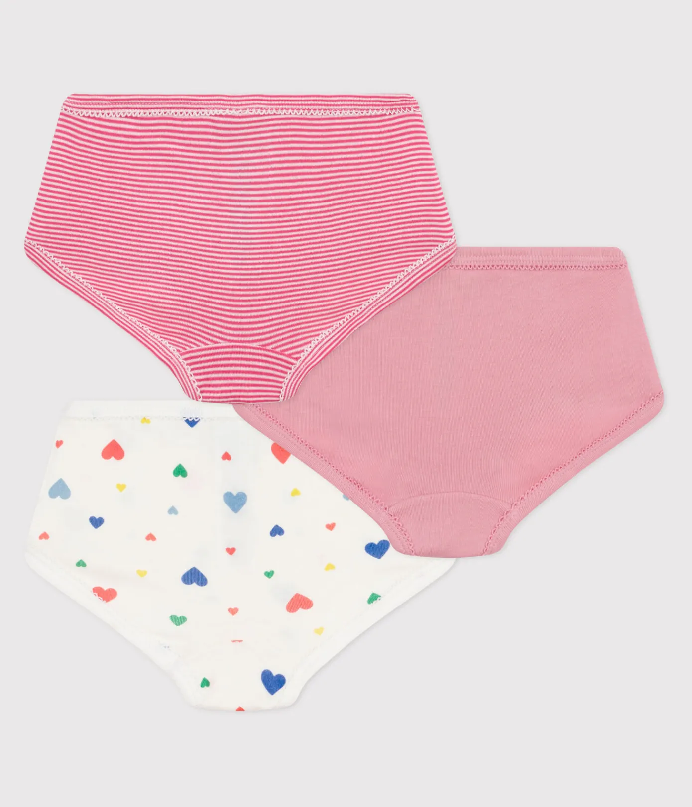 Petit Bateau Unterhosen, Shortys*Set Kinder-Slips High Waist aus Baumwolle mit Herzmotiv variante 1